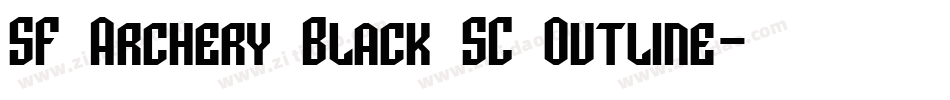 SF Archery Black SC Outline字体转换